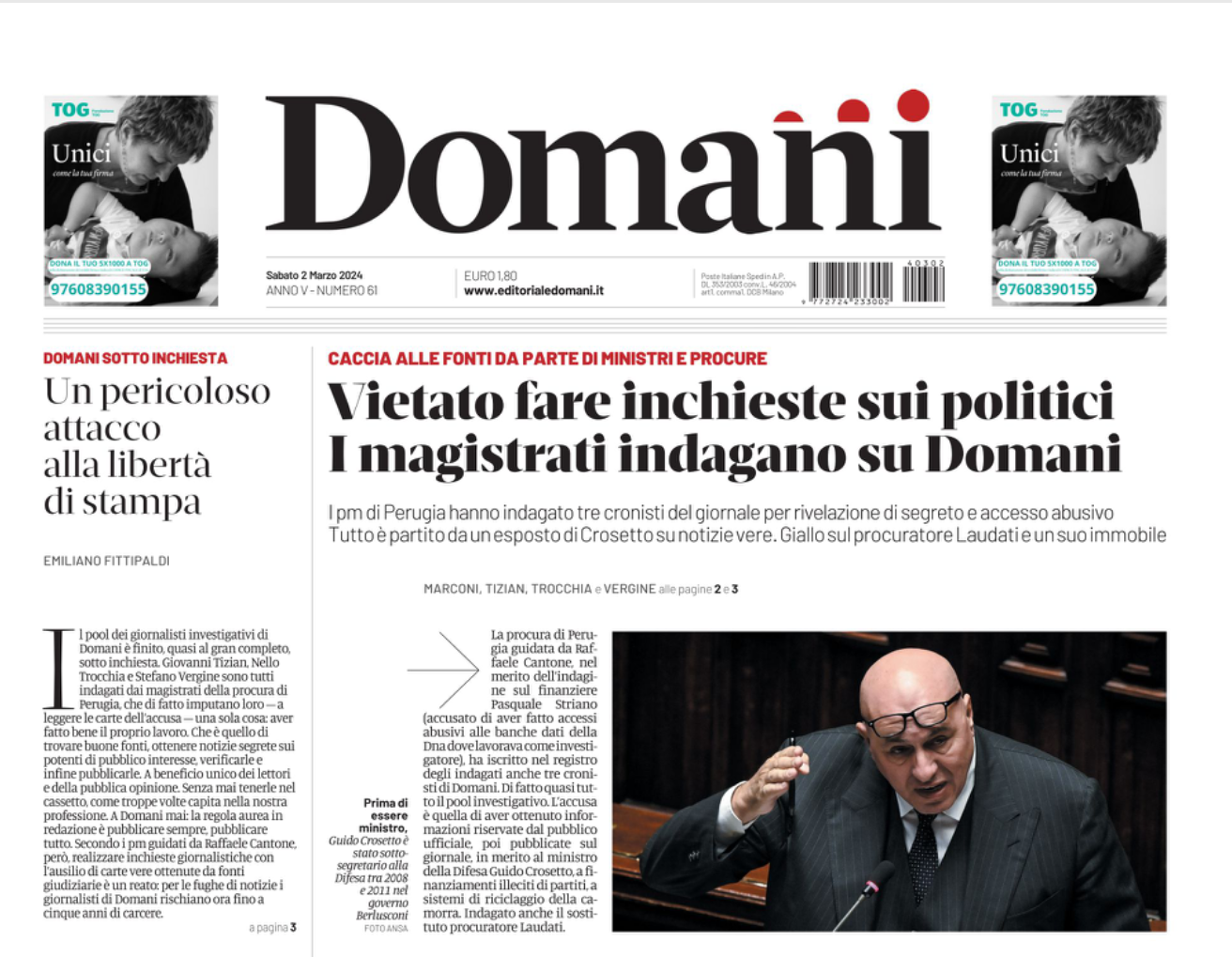 Domani prima pagina