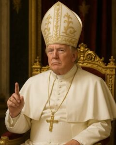 Trump si veste da papa