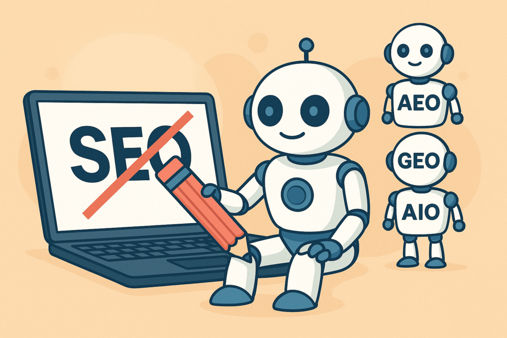SEO superata da AEO, GEO e AIO