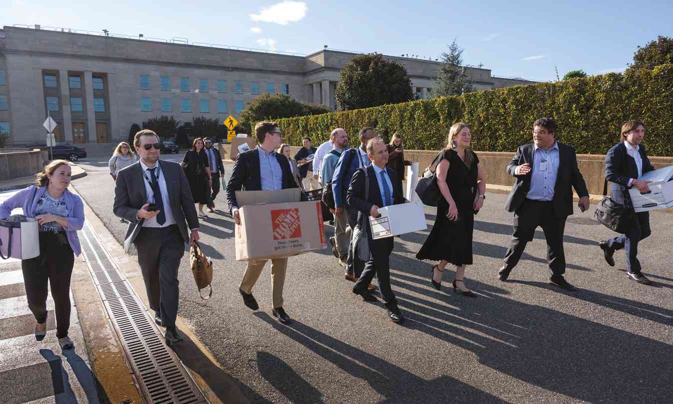 Reporter fuori dal Pentagono
