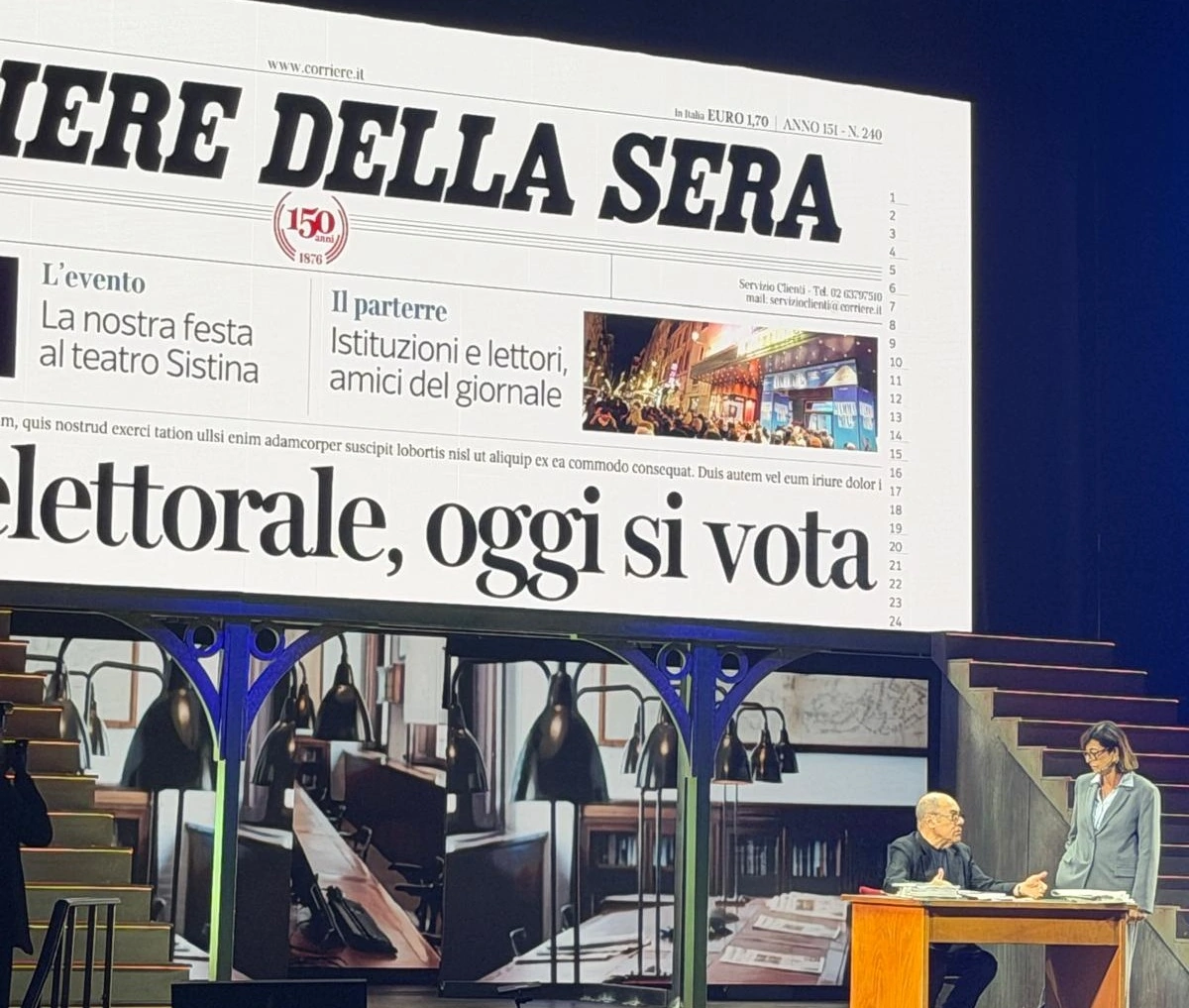 I 150 del Corriere al Sistina di Roma