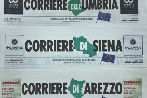 Il tricolore europeo spunta sui giornali del gruppo Corriere
